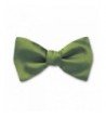 Olive Solid Color Pre Tied Bow