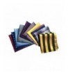 MENDENG Striped Pocket Square Handkerchief