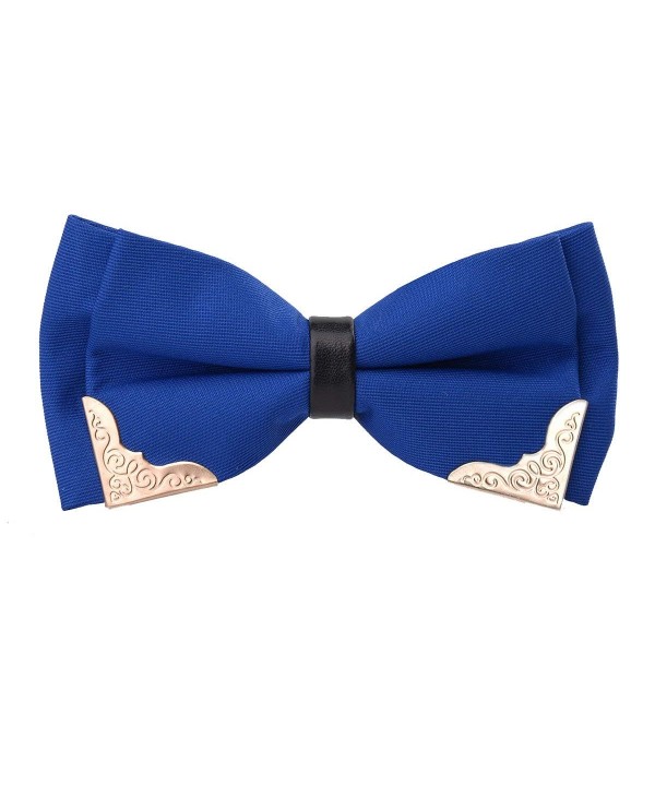 Alizeal Pre tied Golden Metal Edged Two Layer Blue