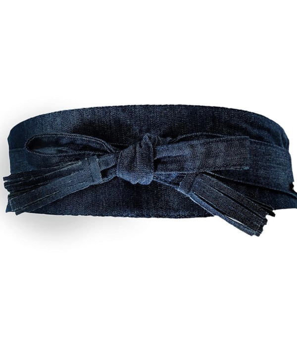 Denim Sash Belt demin tassles