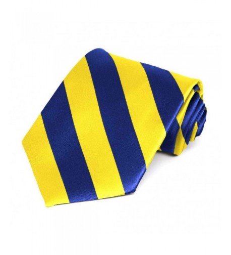 Royal Blue Yellow Striped Tie