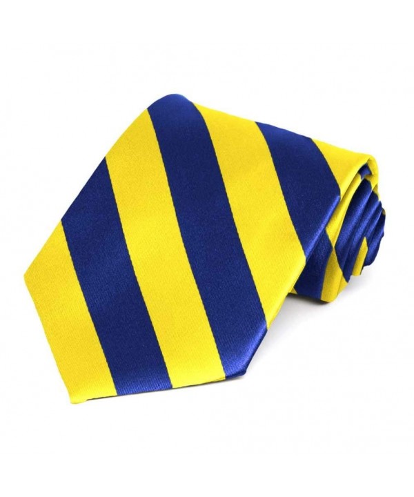 Royal Blue Yellow Striped Tie
