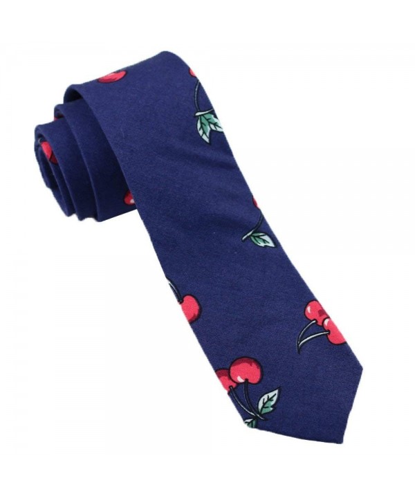 Coachella Cherry Pattern Cotton Necktie