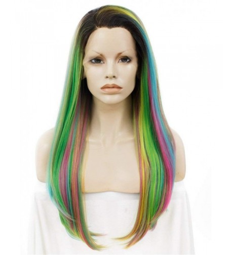 Rainbow 24inch Straight Resistant Synthetic