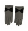 Womens Bow Accent Glove Grey