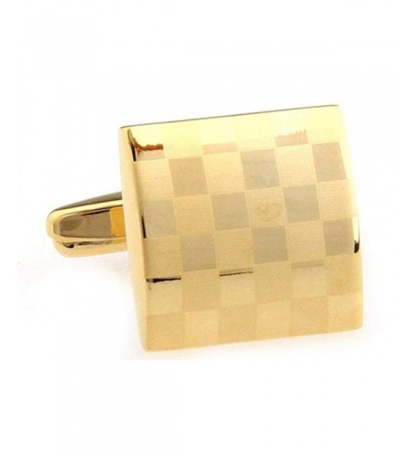 LBFEEL Modern Cufflinks Checkerboard Pattern