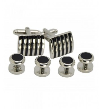 Okones Stripes Cufflinks Tuxedo Elegant