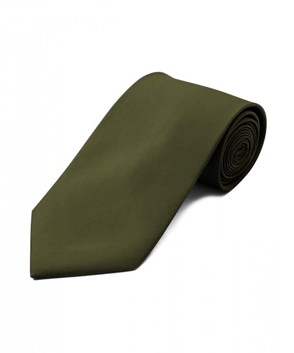 Solid Olive Formal Neckties Tieguys