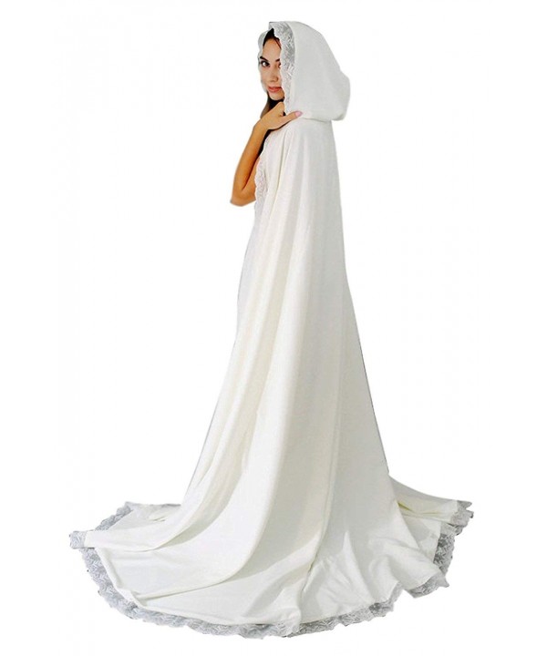 Womens Wedding Hooded Cloak Bride