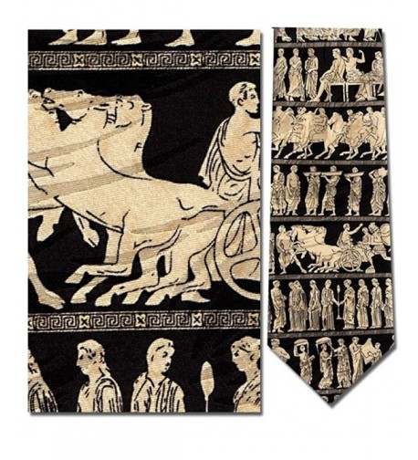 Mens Black Greek Procession Necktie