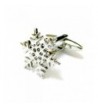 Silver Snowflake Cufflinks Christmas Gemelos