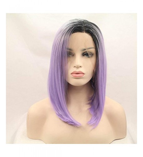 Purple Synthetic Straight Glueless Resistant