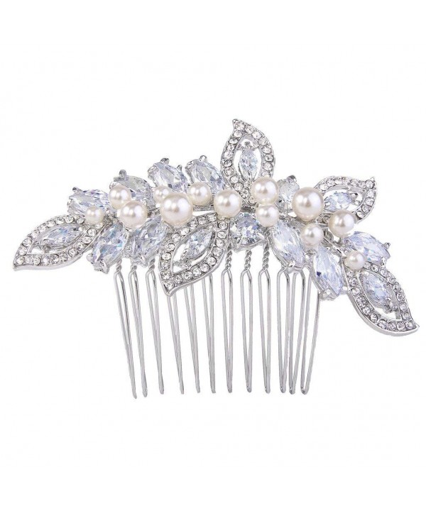 EVER FAITH Crystal Simulated Silver Tone EVER FAITH Crystal Simulated Silver Tone