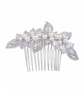 EVER FAITH Crystal Simulated Silver Tone
