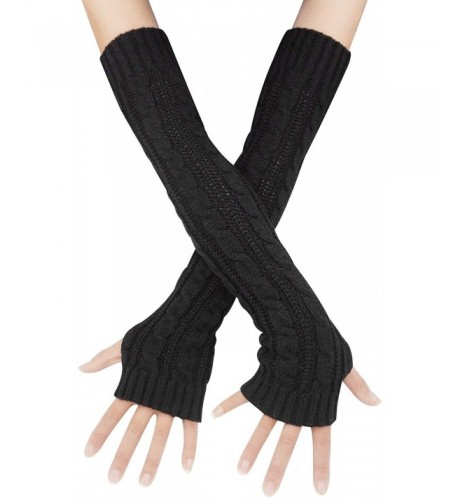 Womens Sleeve Fingerless Warmers Gloves