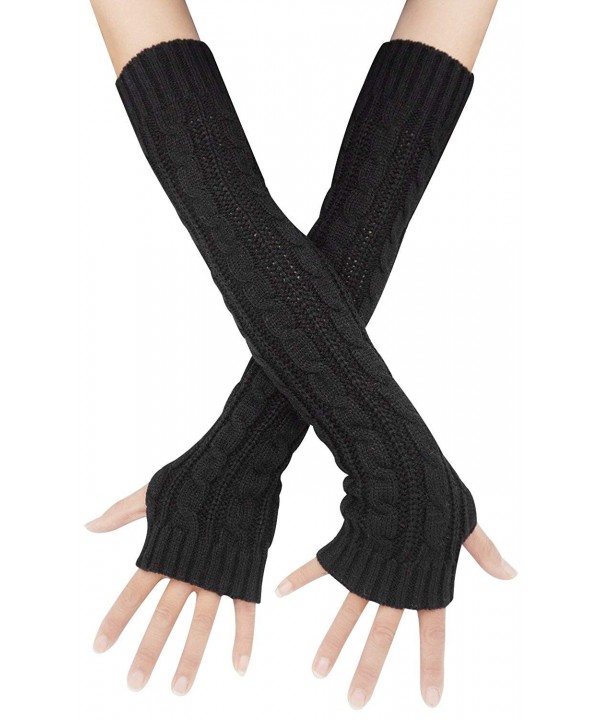 Womens Sleeve Fingerless Warmers Gloves