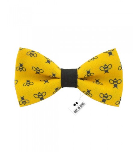 Bow Tie House pre tied yellow black