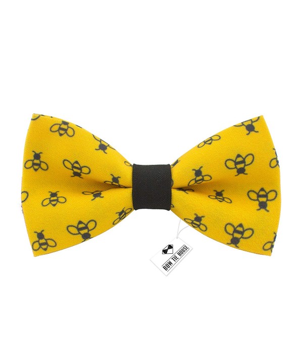 Bow Tie House pre tied yellow black