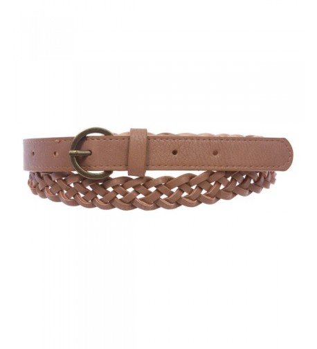 Womens Skinny Braided Woven Leather