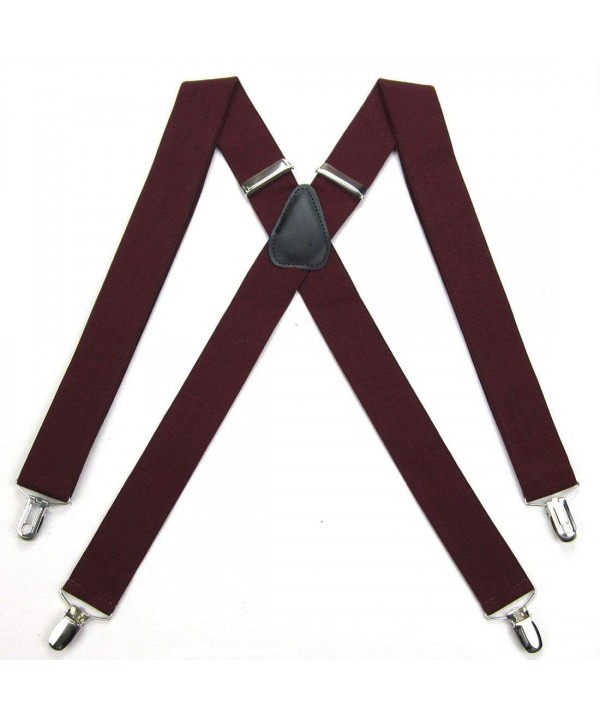 Burgundy Clip Suspenders By The Perfect Necktie