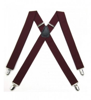 Burgundy Clip Suspenders By The Perfect Necktie