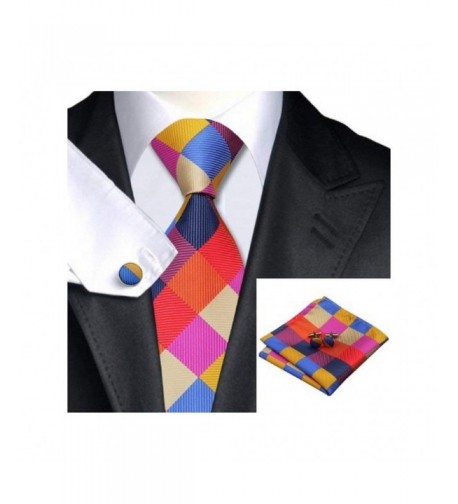 MultiColor Plaid Classic Necktie Cufflinks