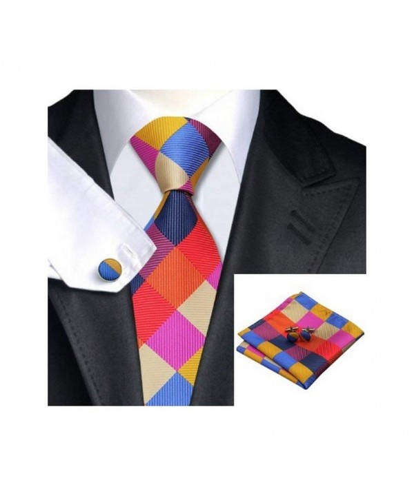 MultiColor Plaid Classic Necktie Cufflinks MultiColor Plaid Classic Necktie Cufflinks